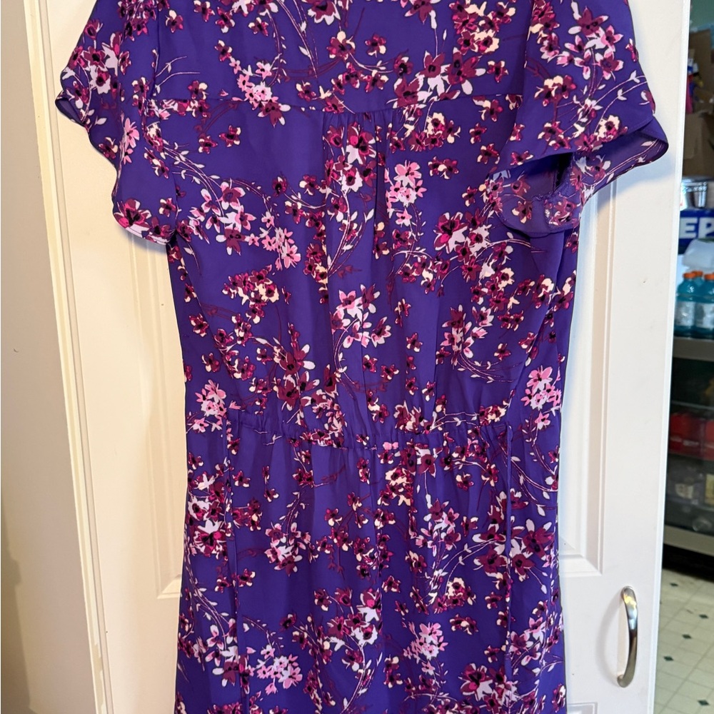 41 Hawthorn Purple Floral Midi Dress